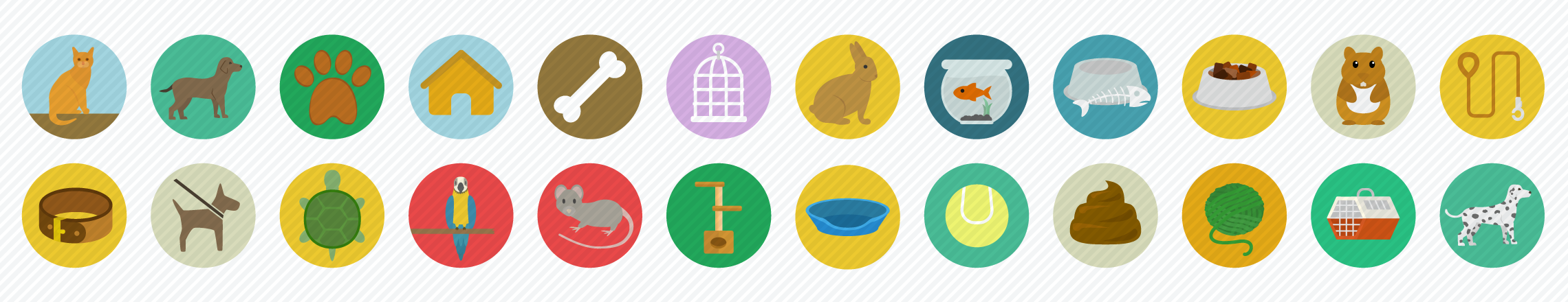 Pets Flat Icons [Flat, IOS7, Font] Супер набор из 2100 иконок с исходниками