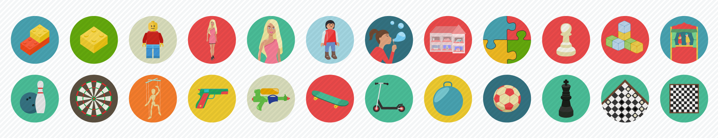 Toys Games Flat Icons [Flat, IOS7, Font] Супер набор из 2100 иконок с исходниками