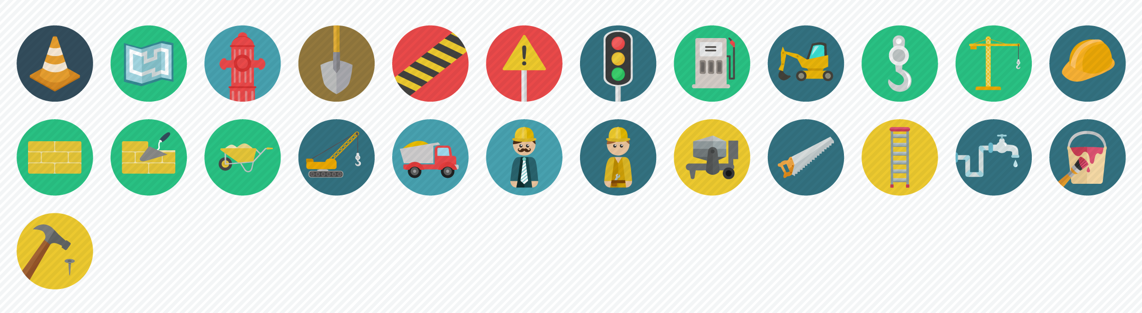 construction flat icons
