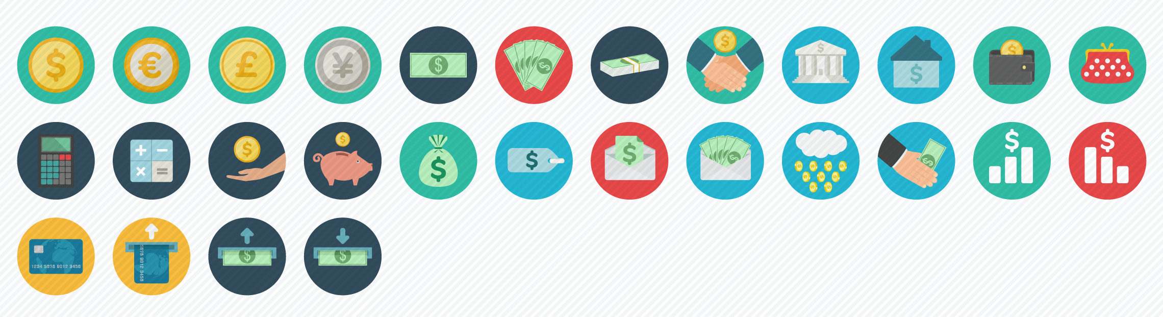 Finance flat icons