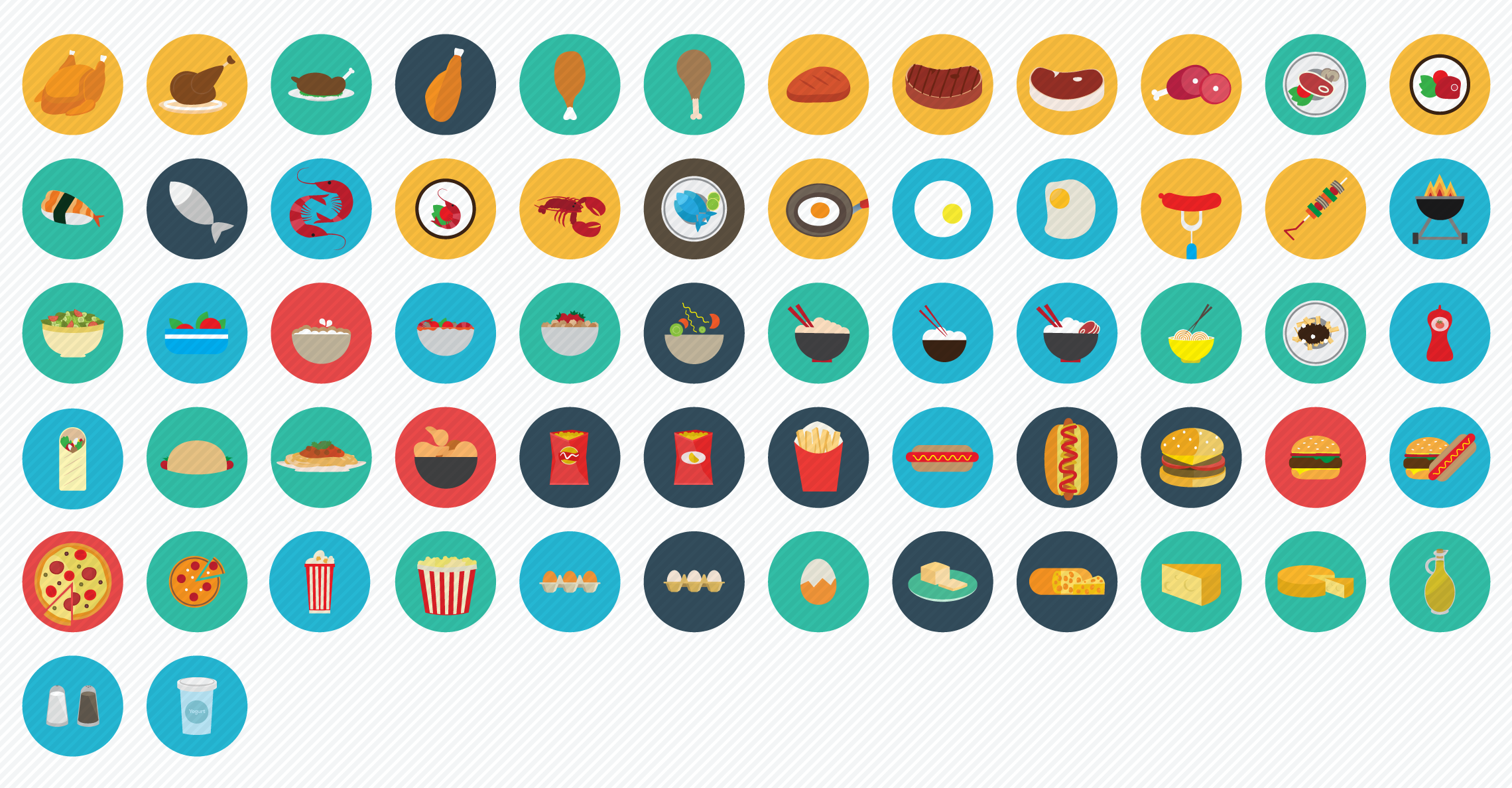 Food_Meals flat icons
