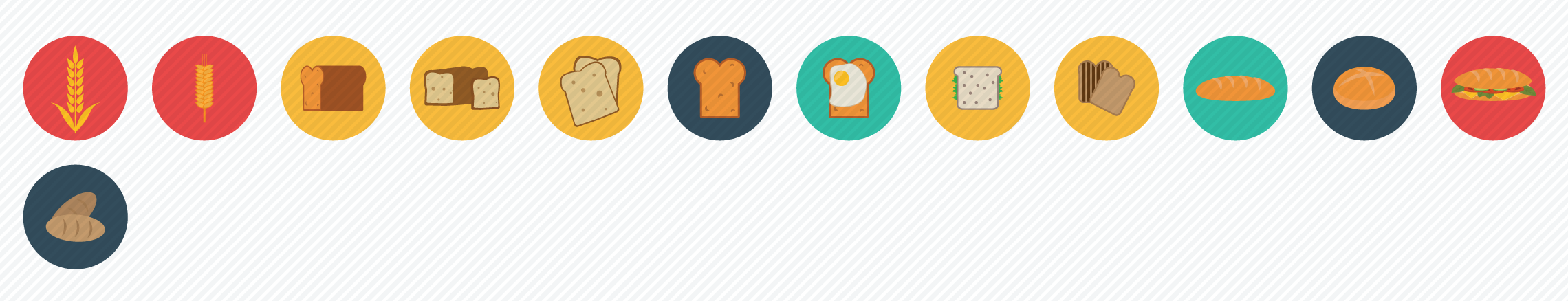 Food_Pastries flat icons
