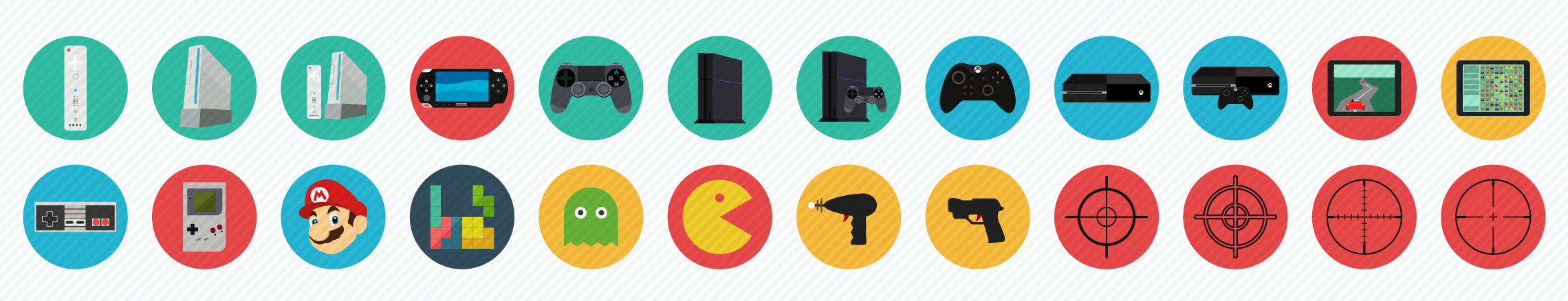 Gaming flat icons