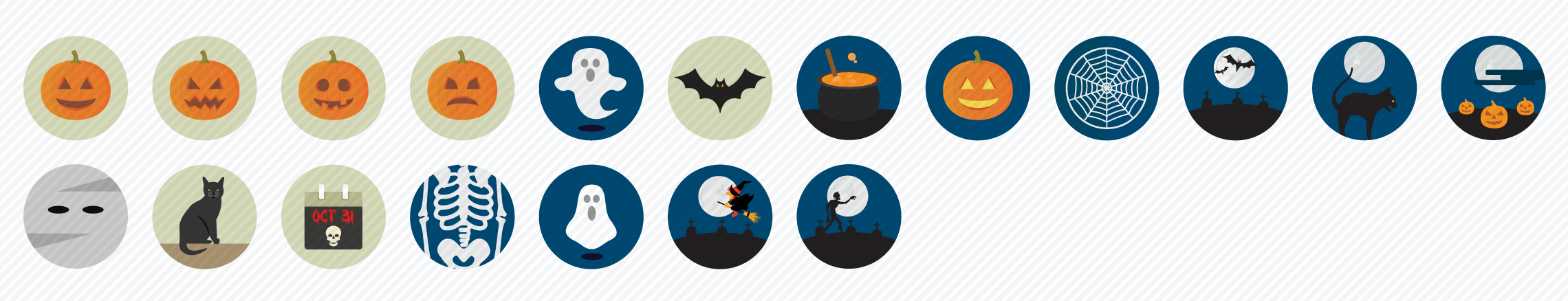 Halloween flat icons