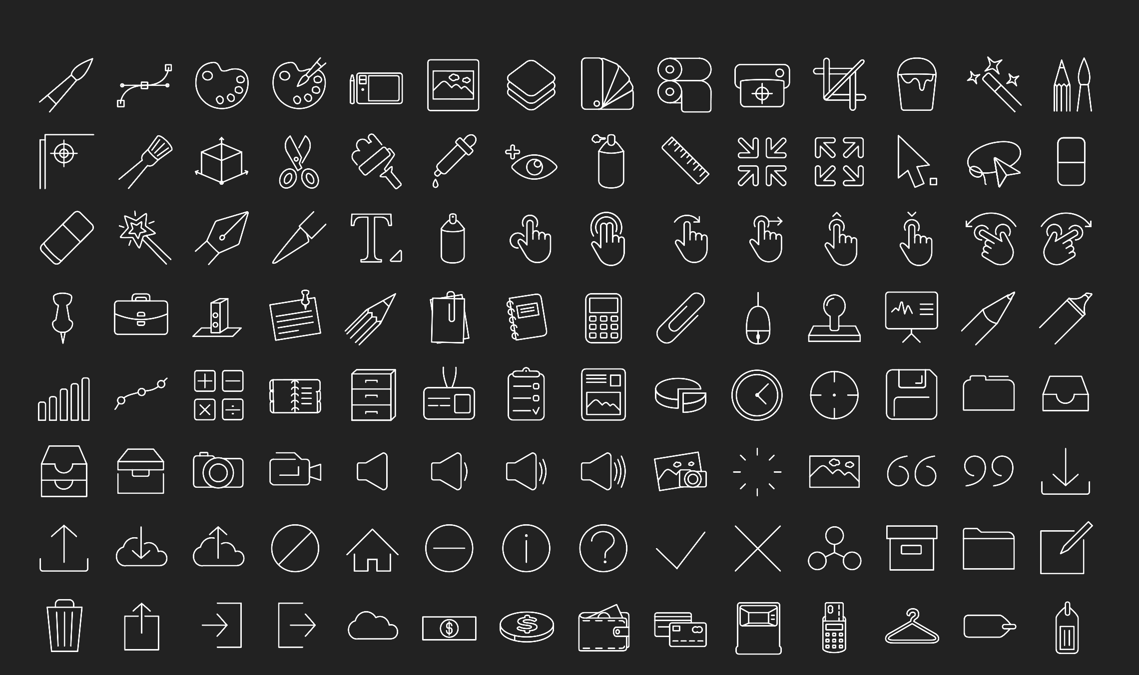 Download 2500 Flat Icons Vector Set Royalty Free