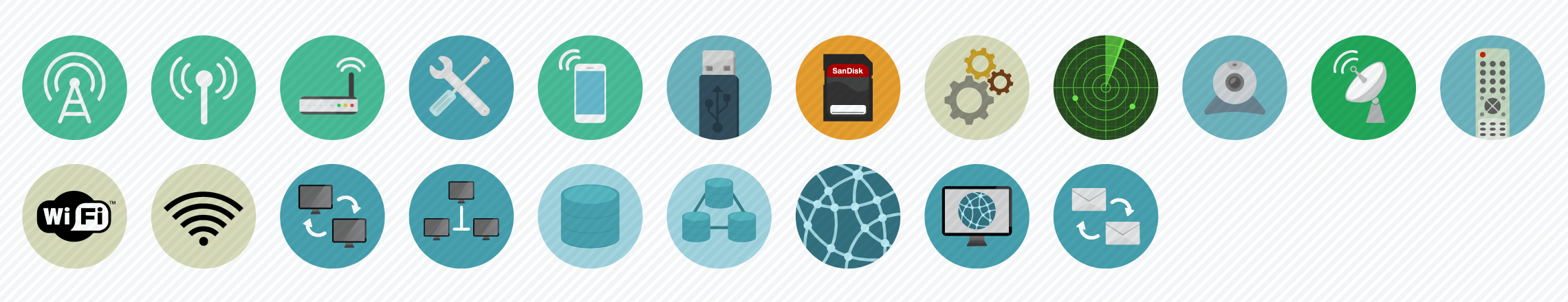 Technology flat icons