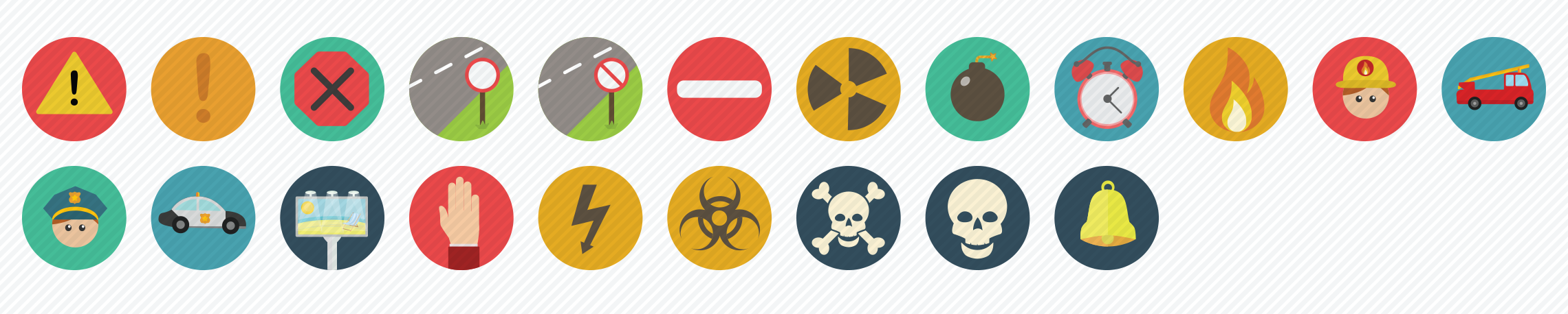 alerts-flat-icons-set