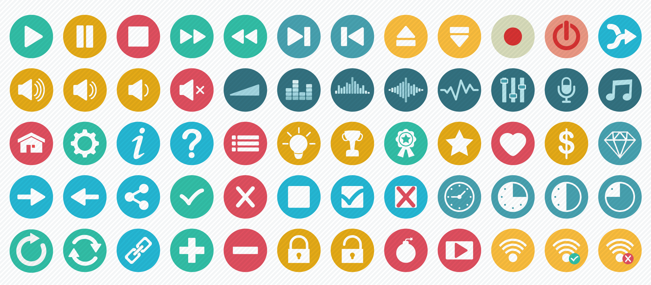 audio_video_game flat icons