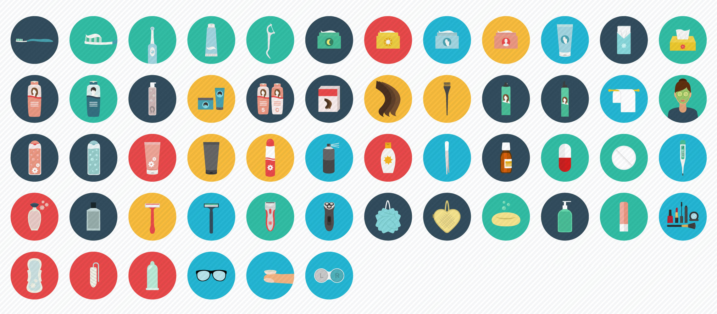 drug store flat icons