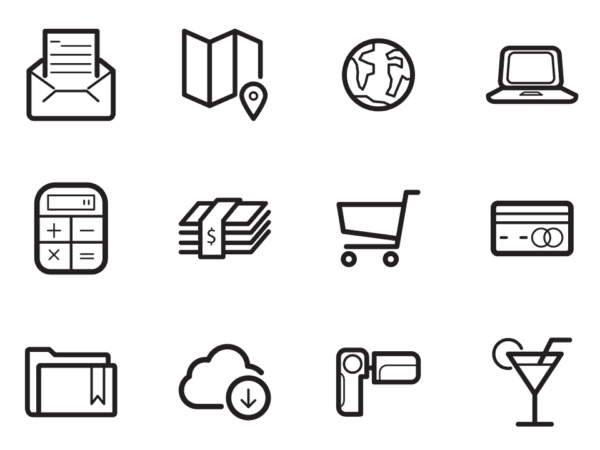 bold outline icons pack
