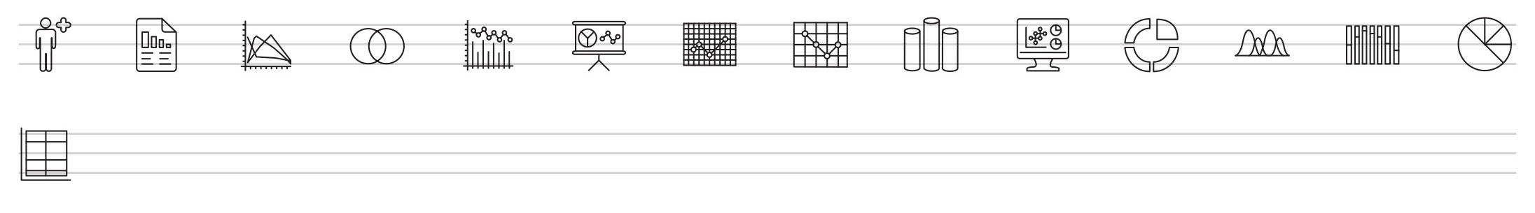 charts line icons