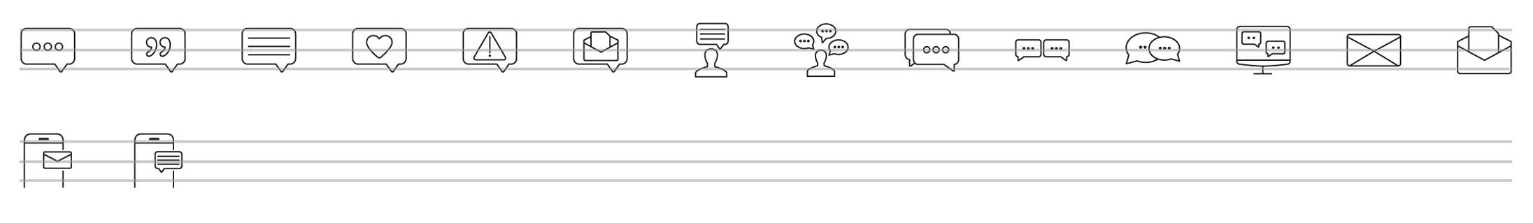 chat line icons