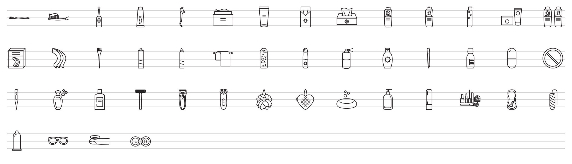 drug store line icons