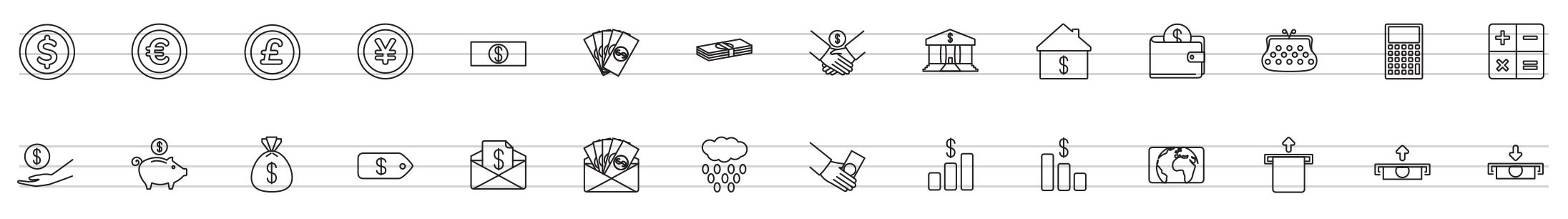 finance line icons