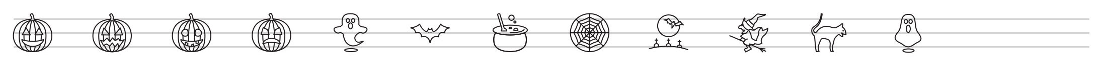 halloween line icons