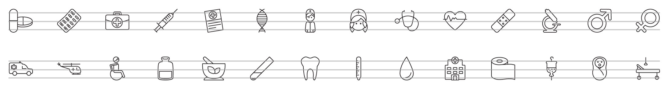 medical line icons