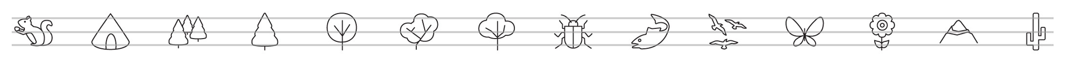 nature line icons