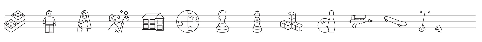 toys line icons