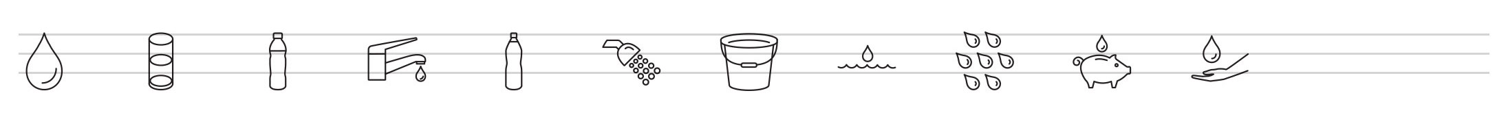 water line icons