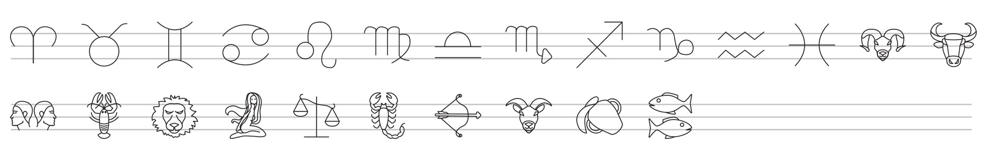zodiac-signs-line-icons