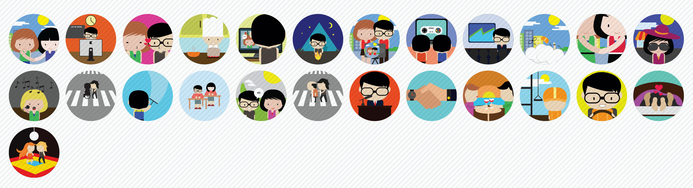 Social-Interactions-Flat-Icons