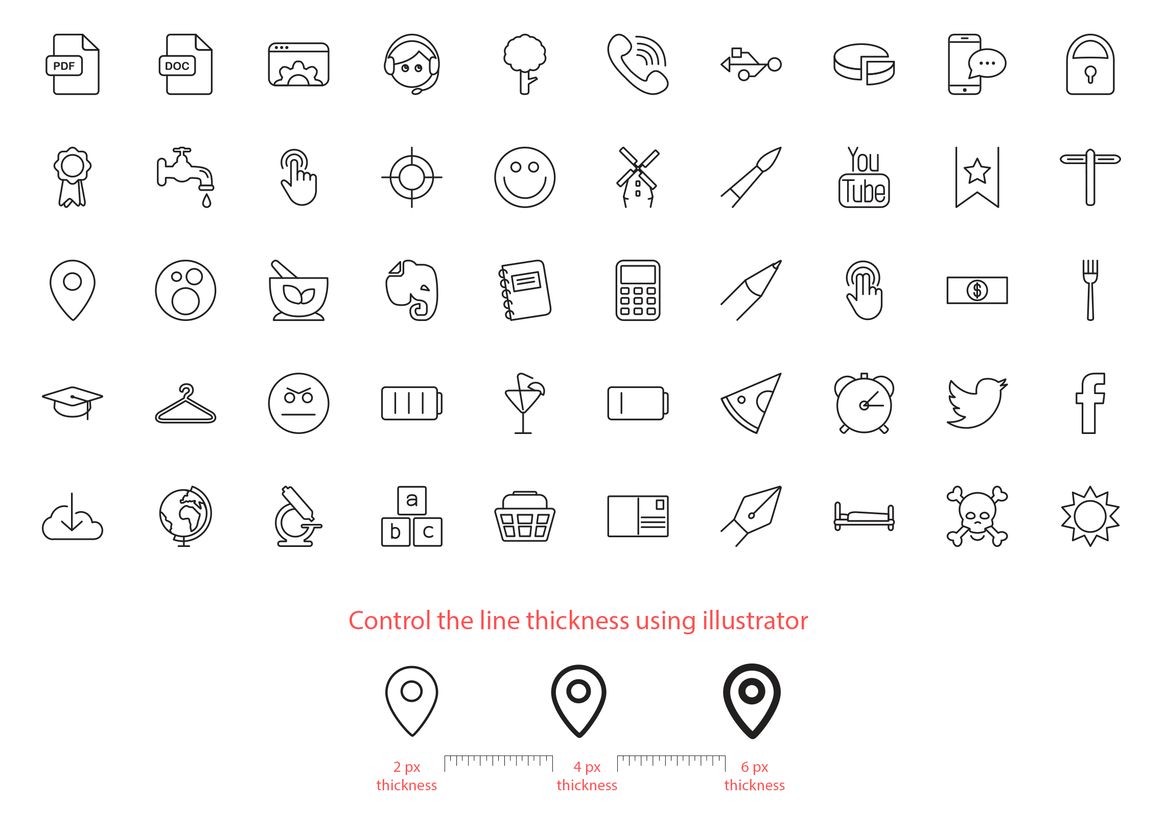 Download Web Design Free Vector Line Icons Set - DOWNLOAD