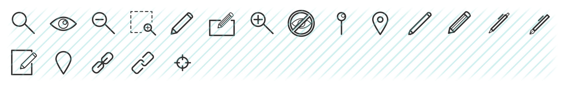 edition and type bold line icons