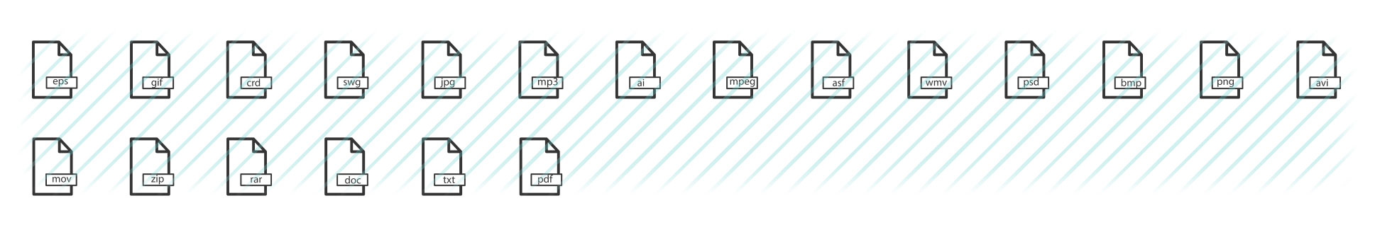 formats and extensions boldicons icons