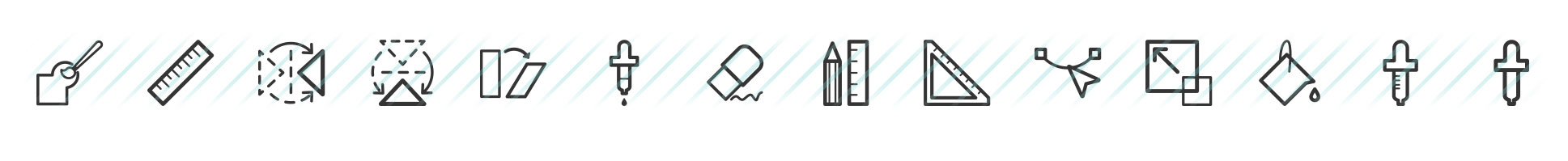 graphic design bold line icons
