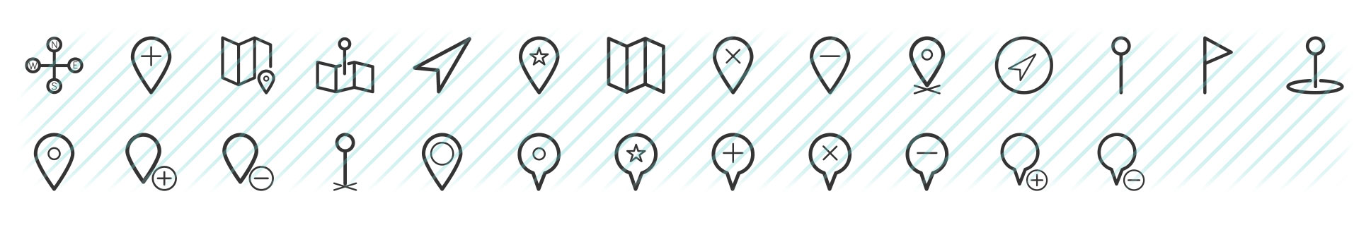 maps and locations boldicons icons