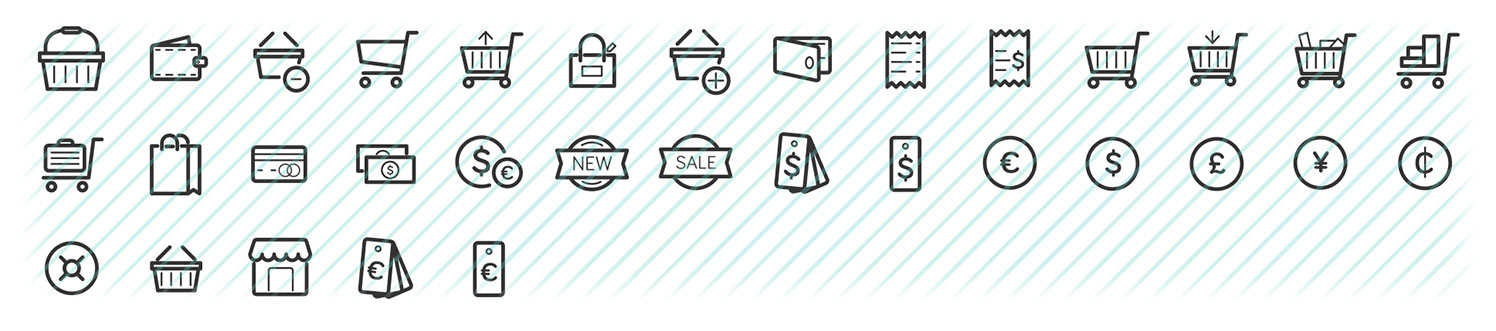 shopping boldicons icons