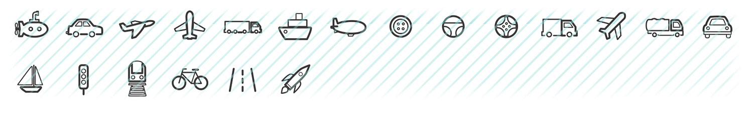 transportation boldicons icons