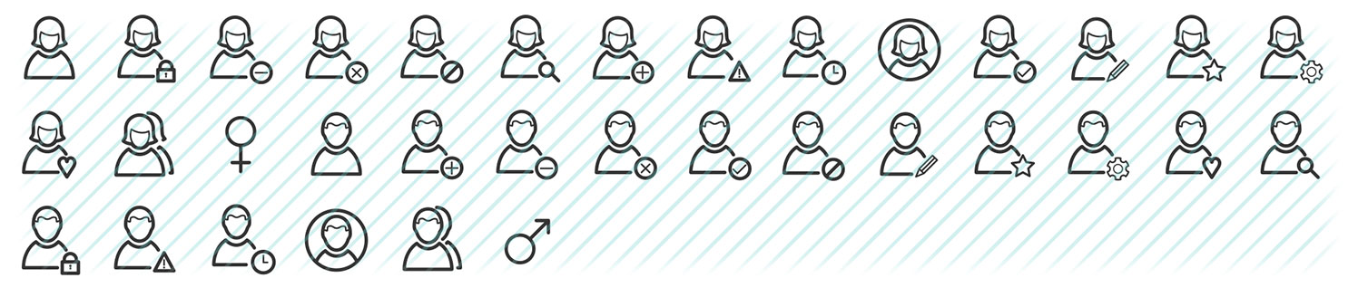 user profiles boldicons icons