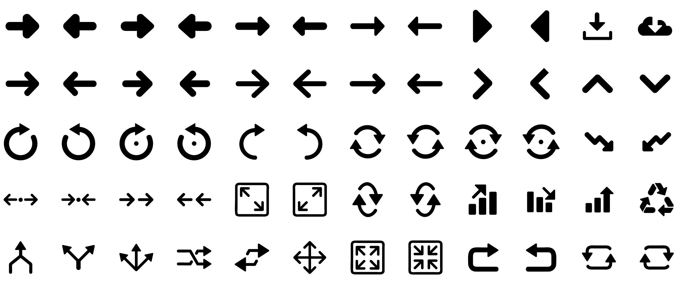 arrows-1-glyph-icons-preview
