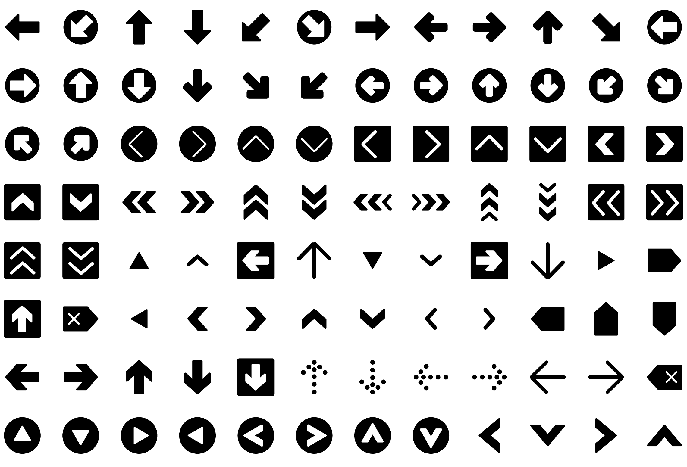 arrows-glyph-icons-preview