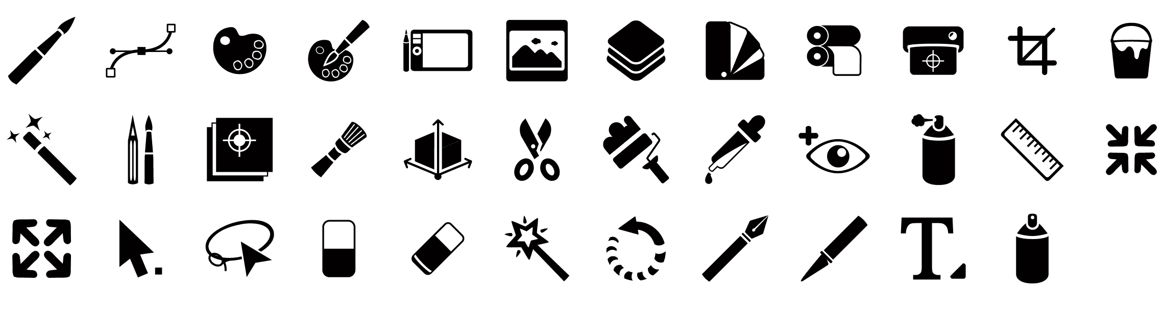 graphic-design-tools-glyph-icons-preview