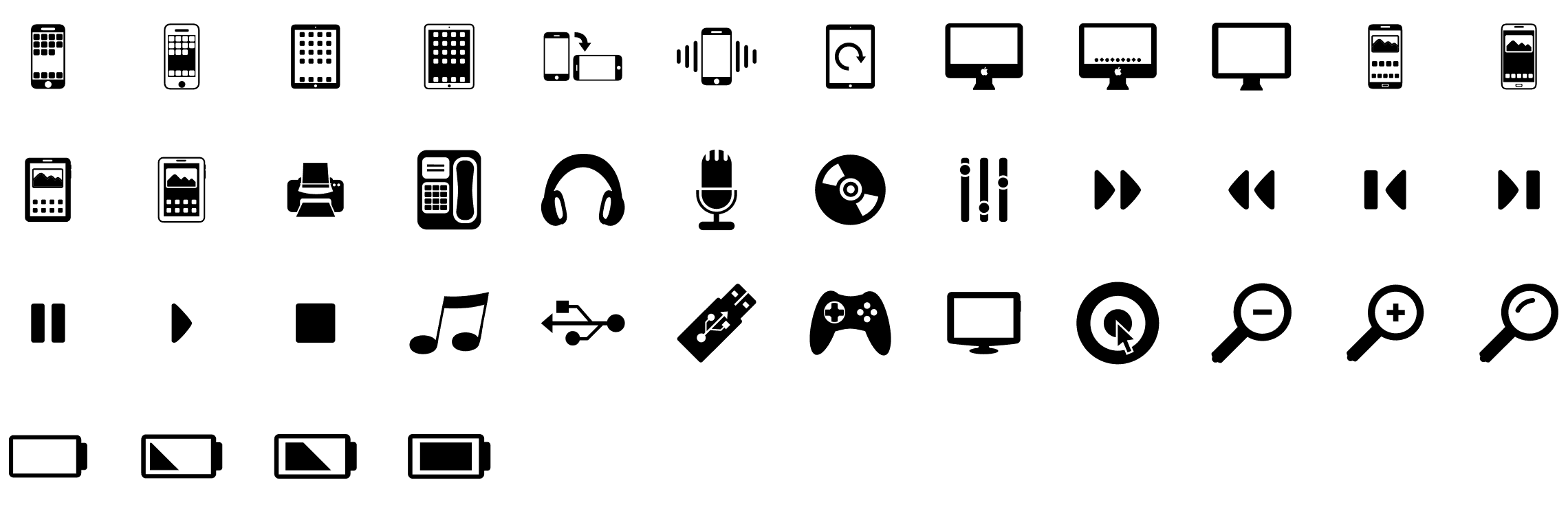 multimedia-glyph-icons-preview