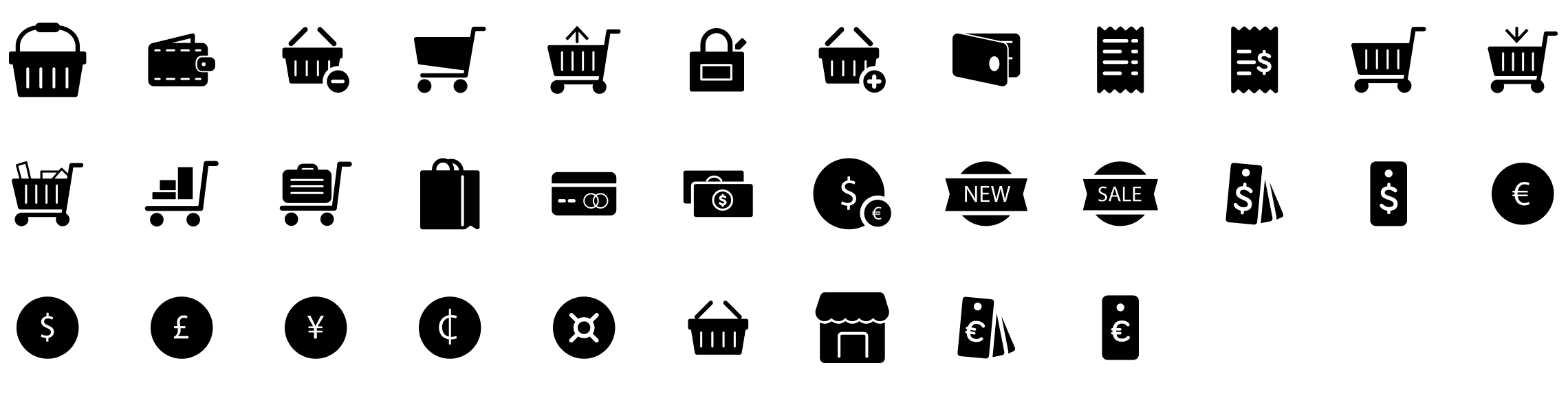 shopping-glyph-icons-preview