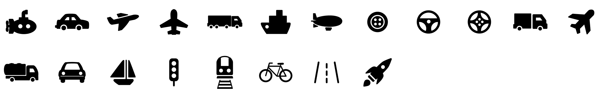 transportation-glyph-icons-preview