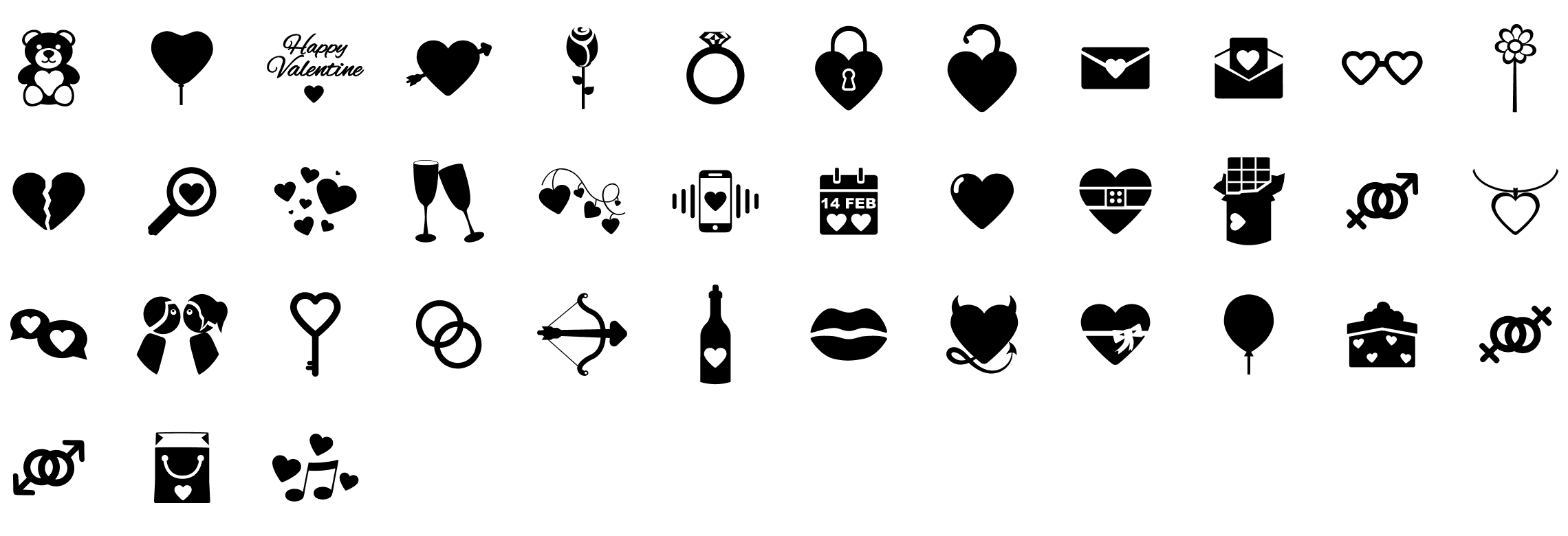 valentine-glyph-icons-preview
