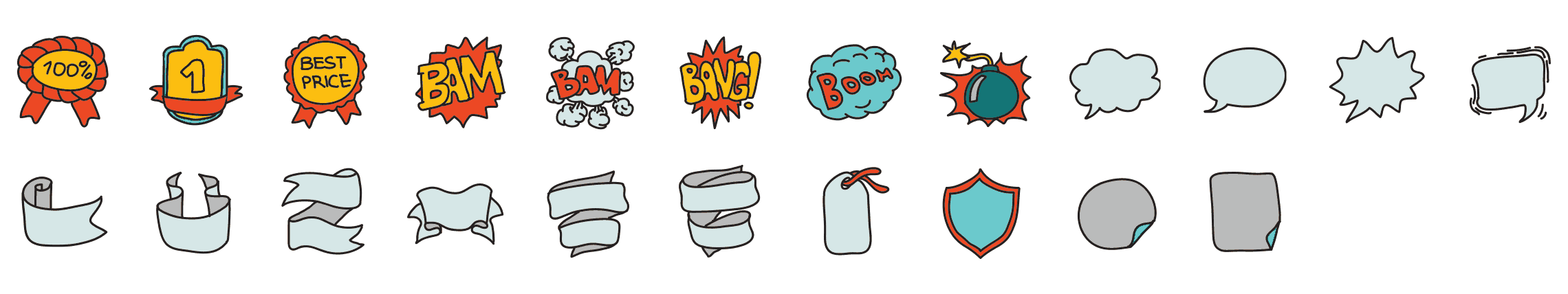 Labels-doodle-icons