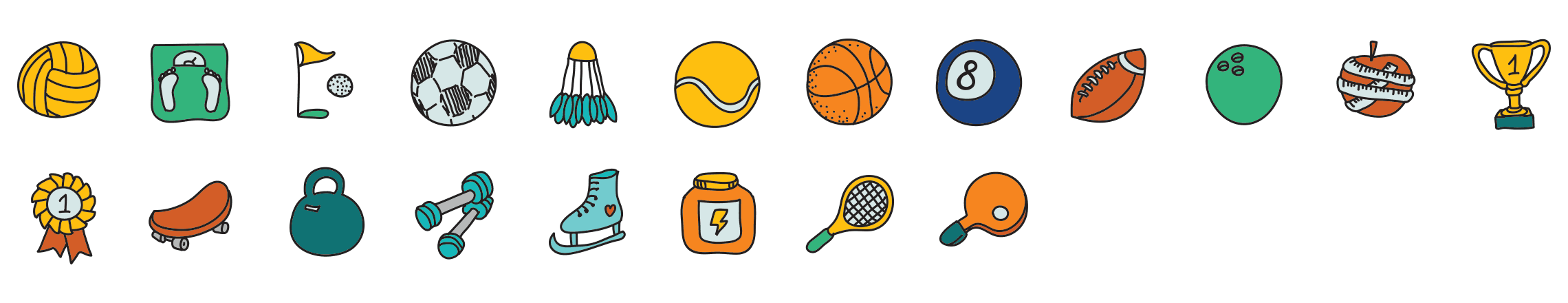 Sports-doodle-icons