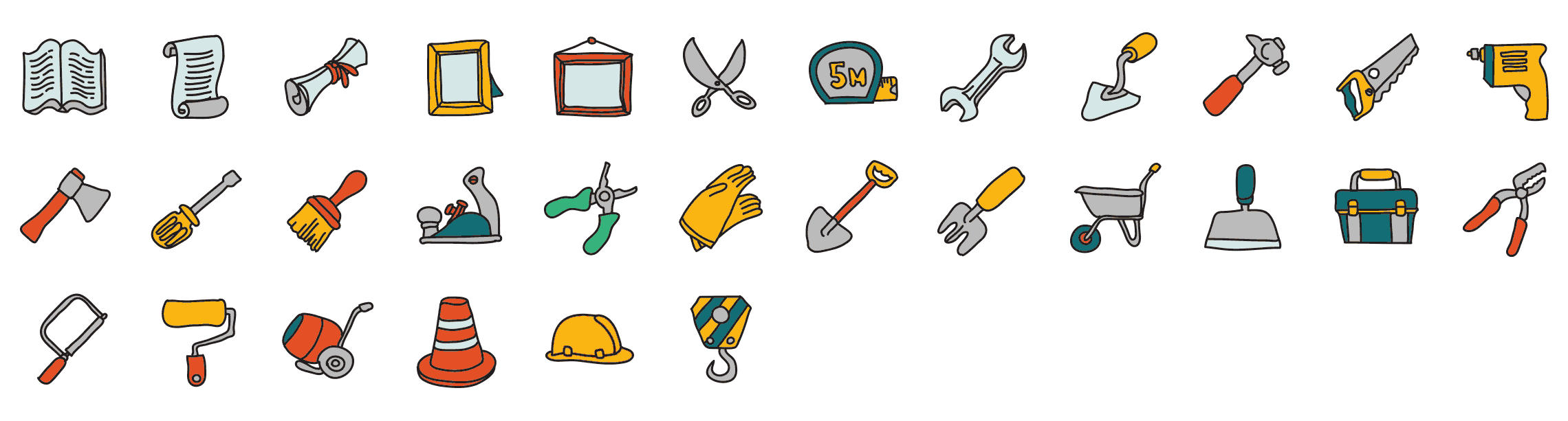 Tools-doodle-icons