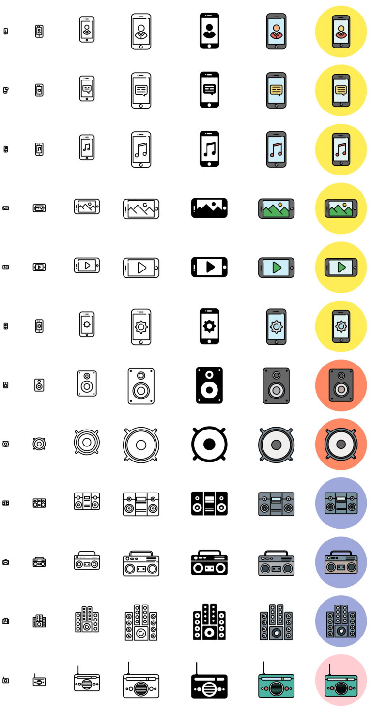 7000 Vector responsive icons pack on Round Icons Premium