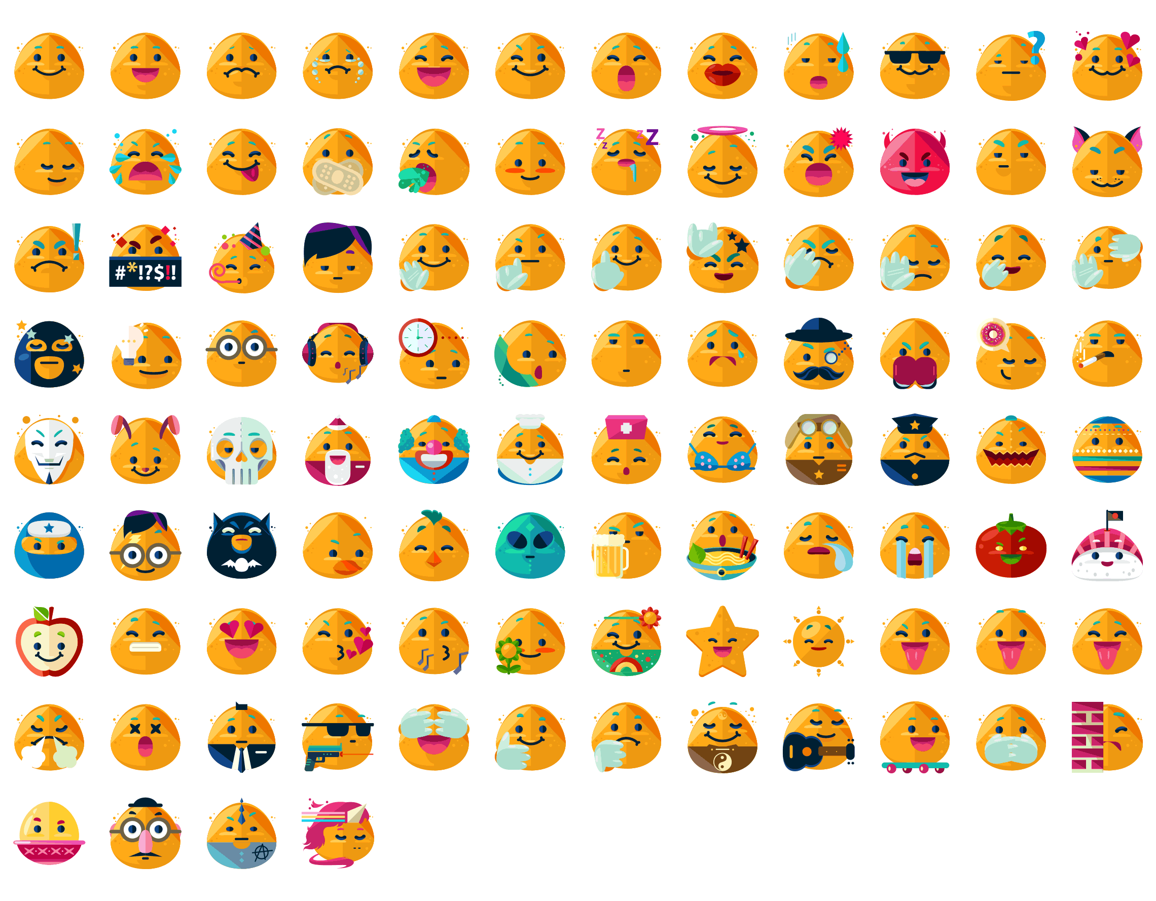 Emoticons-flat-icons