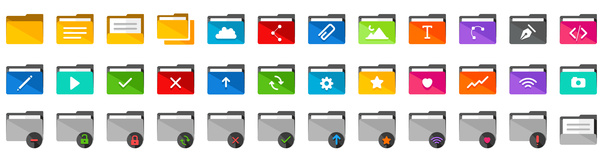 Folders-flat-icons