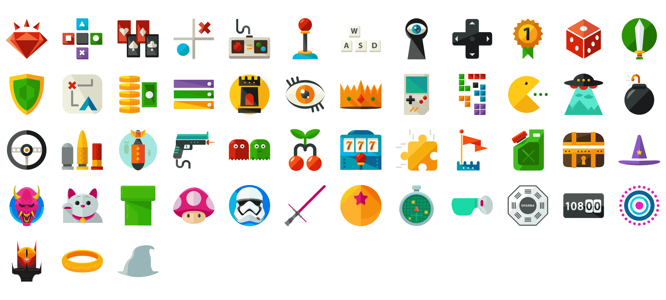Games-flat-icons