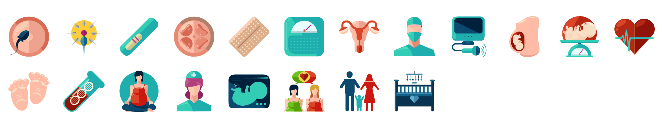 Pregnancy-flat-icons
