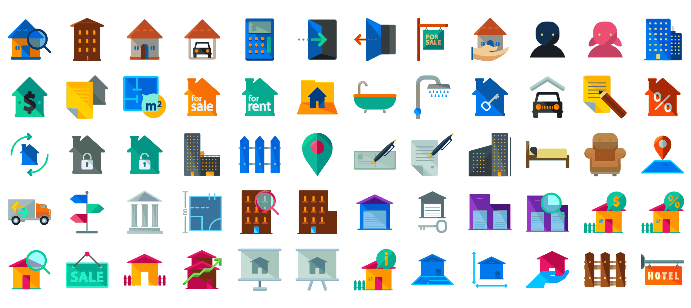 Real-Estate-flat-icons-1