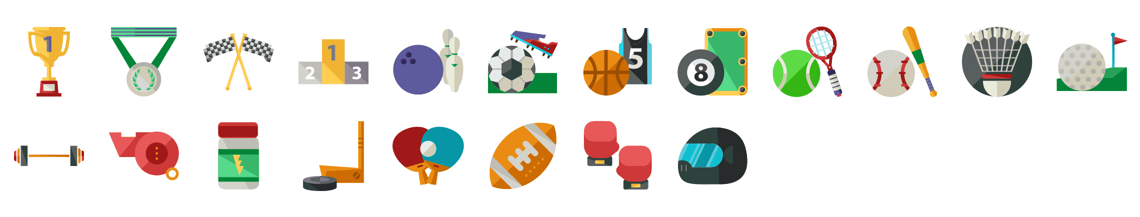 Sports-flat-icons